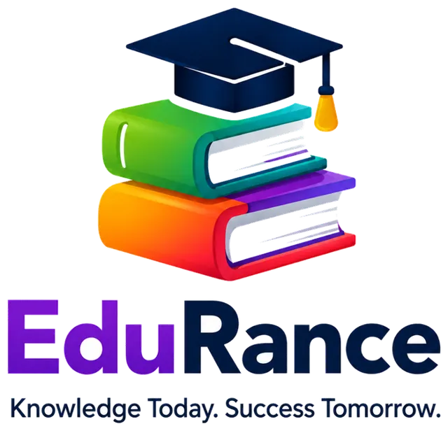 EduRance logo: books and a graduation cap